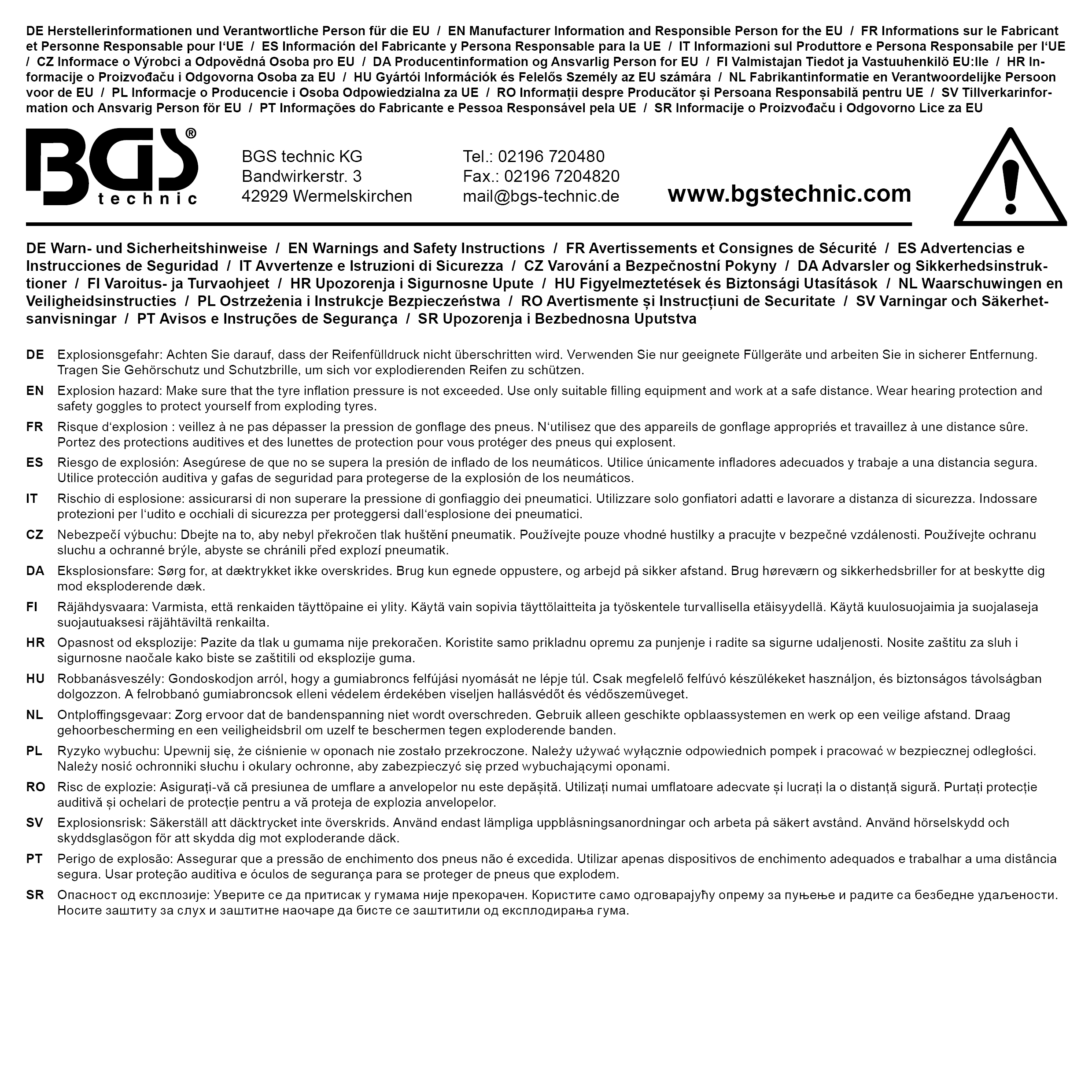BGS Diy Reifendruckprüfer