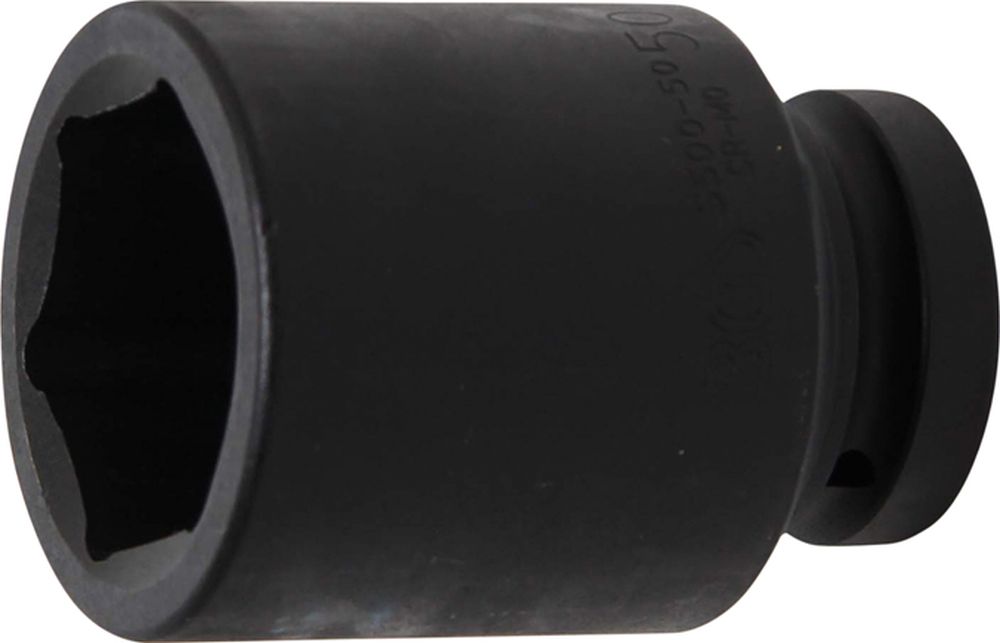 BGS Kraft-Steckschlüssel-Einsatz Sechskant, tief | Antrieb Innenvierkant 25 mm (1") | SW 50 mm