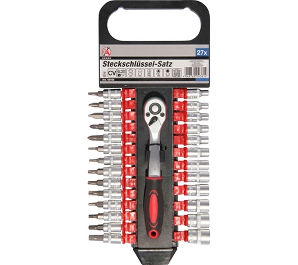 BGS Diy Steckschlüssel-Satz | Antrieb 6,3 mm (1/4") | SW 4 - 13 mm | 27-tlg.