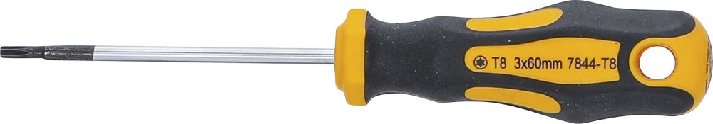 BGS Diy Schraubendreher | T-Profil (für Torx) T8 | Klingenlänge 60 mm