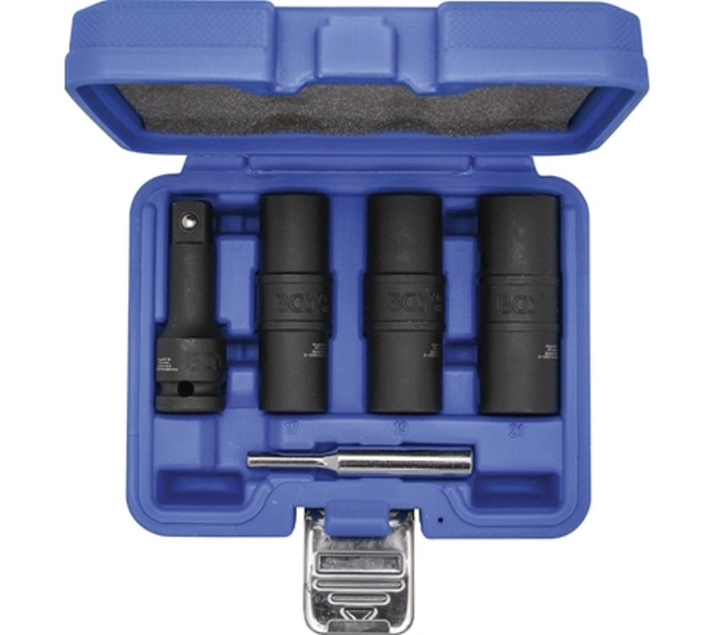 BGS Kraft-Spezial-Steckschlüssel-Wendeeinssatz-Satz | Sechskant & Schraubendreher 17 - 19 - 21 mm |