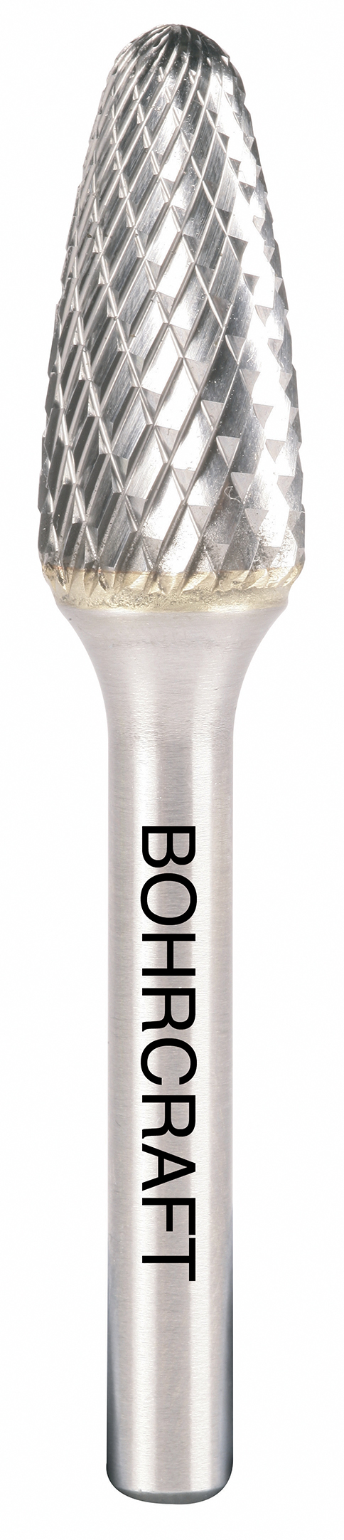 HM-Frässtift Form F Rundbogen P-Plus10,0 mm / Kreuzverzahnung in BC Verp.
