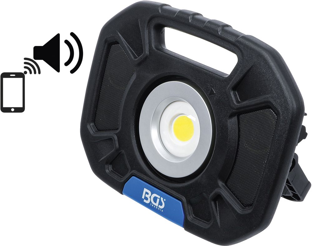 BGS COB-LED-Arbeits-Strahler | 40 W | mit integrierten Lautsprechern