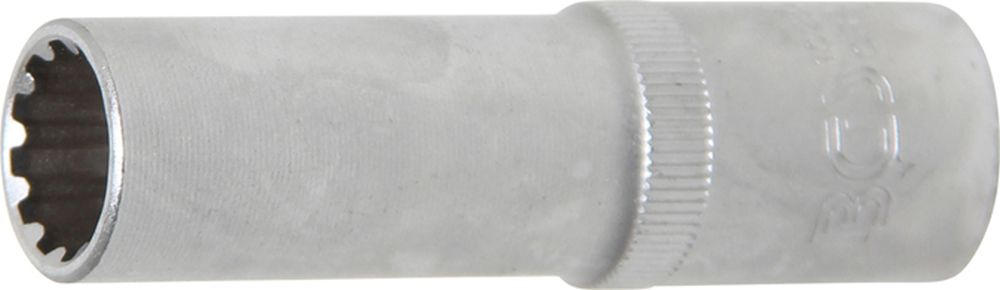 BGS Steckschlüssel-Einsatz Gear Lock, tief | Antrieb Innenvierkant 12,5 mm (1/2") | SW 14 mm