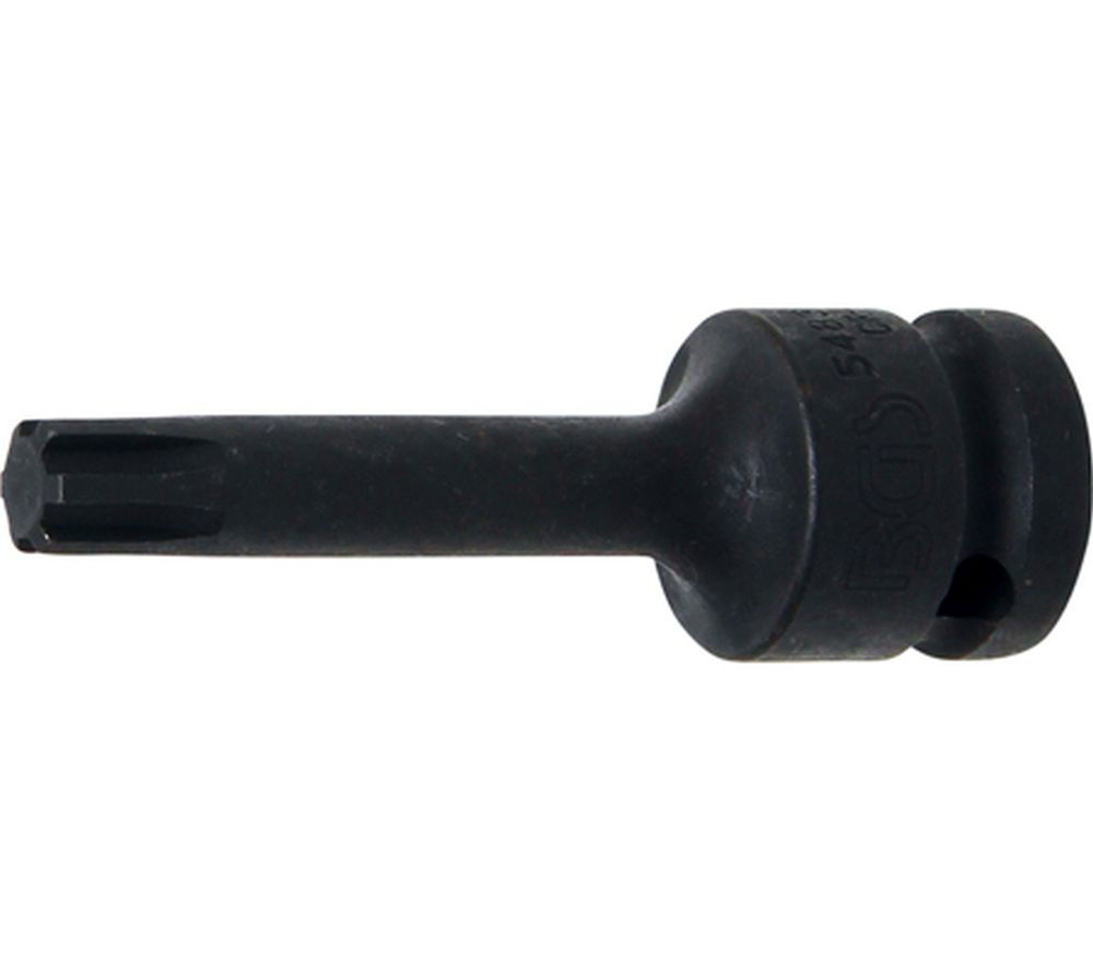 BGS Kraft-Bit-Einsatz | Länge 75 mm | Antrieb Innenvierkant 12,5 mm (1/2") | Keil-Profil (für RIBE)