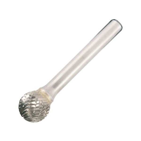 Hartmetallfräser, Form D Kugel d1 12.7 mm, Schaftd. 6.0 mm Kreuzverzahnung