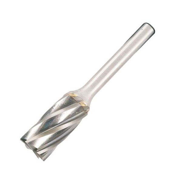 Hartmetallfräser, Form B Zylinder mit Stirnverzahnung d1 9.6 mm, Schaftdurchmesser 6.0 mm Schnellfr
