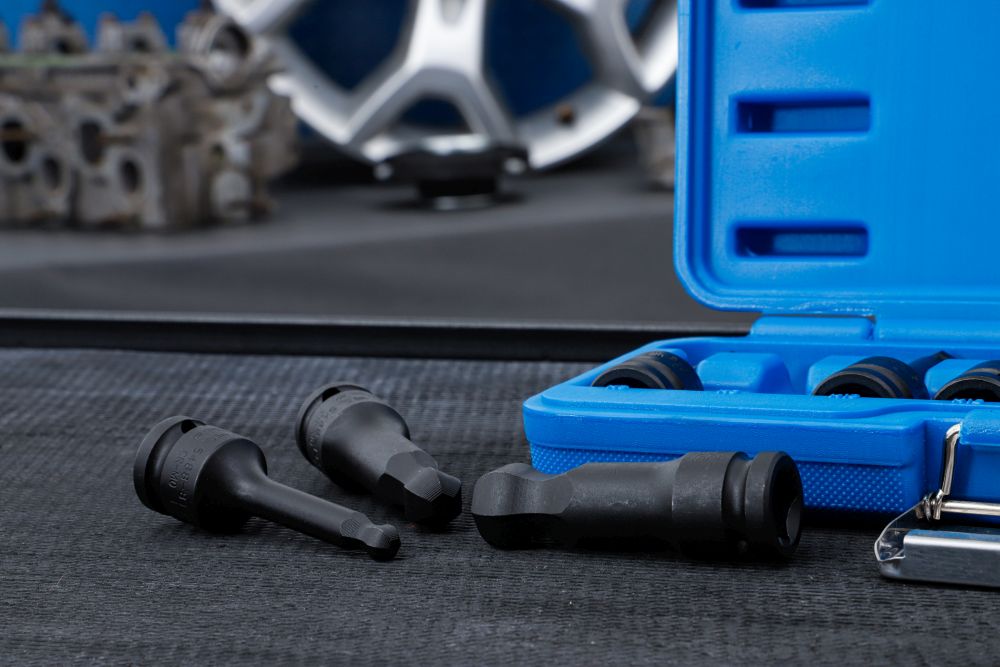 BGS Kraft-Bit-Einsatz-Satz | Länge 75 mm | Antrieb Innenvierkant 12,5 mm (1/2") | Innensechskant mi