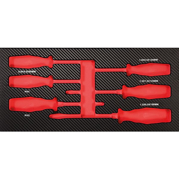 Einlage leer für 6 Schraubendreher