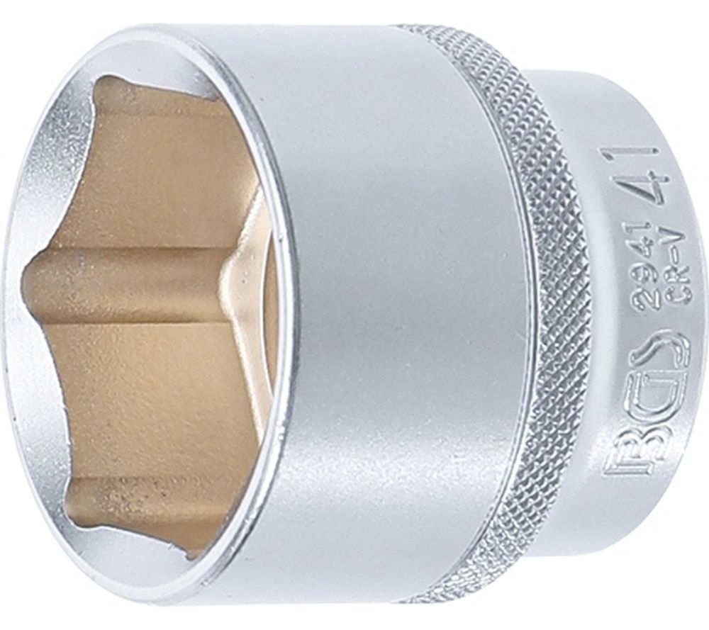 BGS Steckschlüssel-Einsatz Sechskant | Antrieb Innenvierkant 12,5 mm (1/2") | SW 41 mm