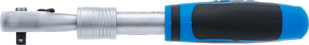 BGS Umschaltknarre, ausziehbar | Abtrieb Außenvierkant 6,3 mm (1/4") | 190 - 225 mm