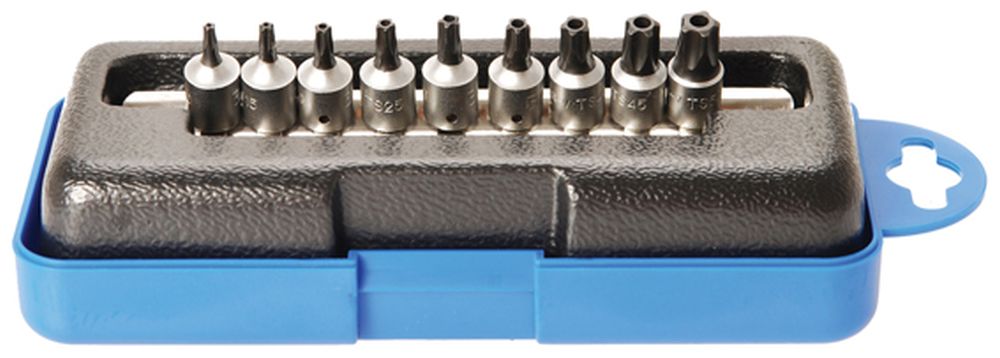 BGS Bit-Einsatz-Satz | Antrieb Innenvierkant 6,3 mm (1/4") | TS-Profil (für Torx Plus) mit Bohrung 