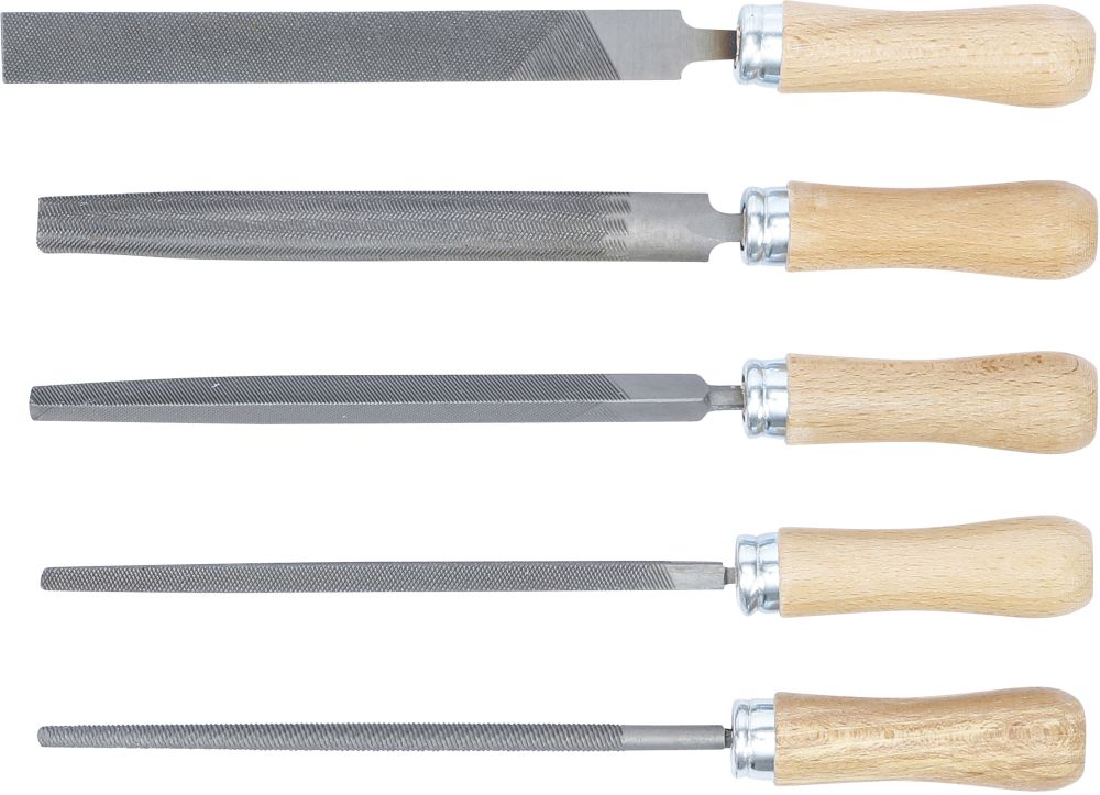 BGS Diy Feilen-Satz | Holzheft | 150 mm | 5-tlg.