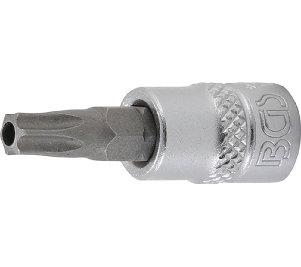 BGS Bit-Einsatz | Antrieb Innenvierkant 6,3 mm (1/4") | T-Profil (für Torx) mit Bohrung T30