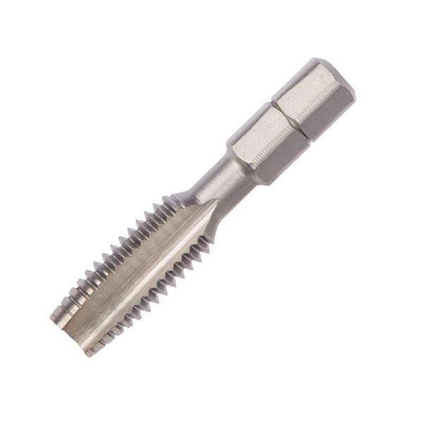 Einschnitt Gewindebohrer HSS 1/4" 6-kant Aufnahme M 8