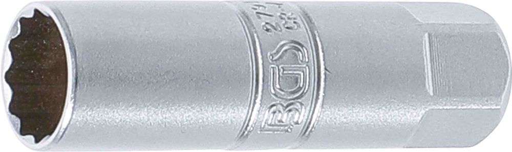 BGS Zündkerzen-Einsatz Zwölfkant | Antrieb Innenvierkant 10 mm (3/8") | SW 14 mm
