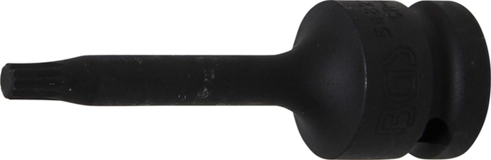 BGS Kraft-Bit-Einsatz | Länge 75 mm | Antrieb Innenvierkant 12,5 mm (1/2") | Innenvielzahn (für XZN