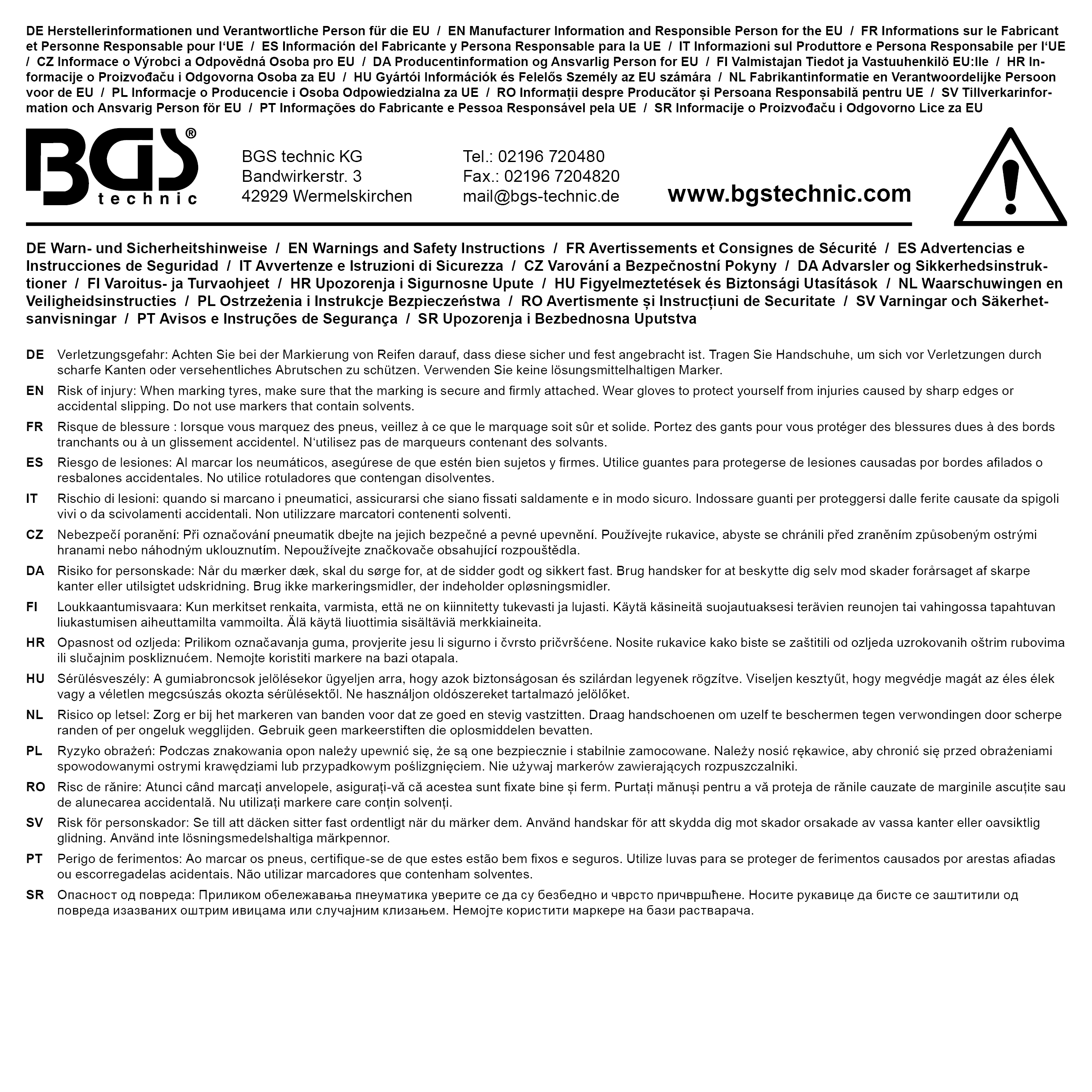 BGS Fettsignierstifte | weiß | 12 Stück