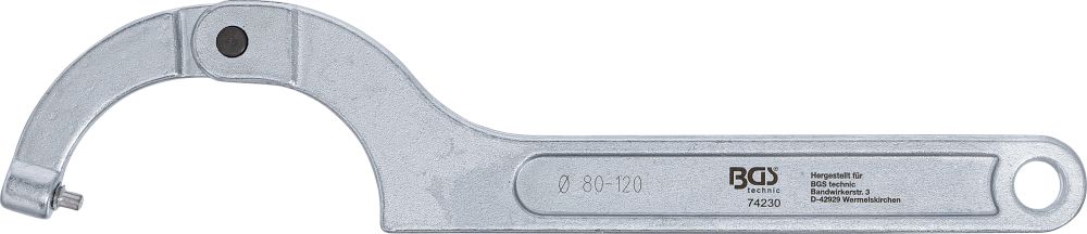BGS Gelenk-Hakenschlüssel mit Zapfen | 80 - 120 mm