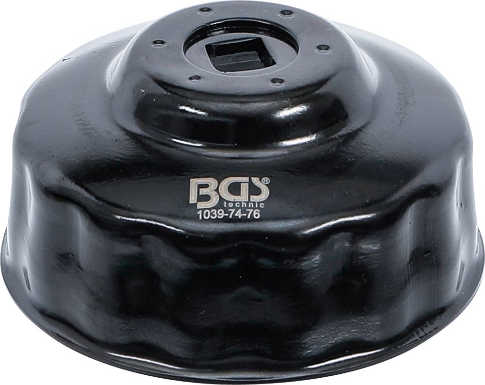BGS Ölfilterschlüssel | 15-kant | Ø 74 - 76 mm | für Audi, Ford, Mercedes-Benz, Opel, VW