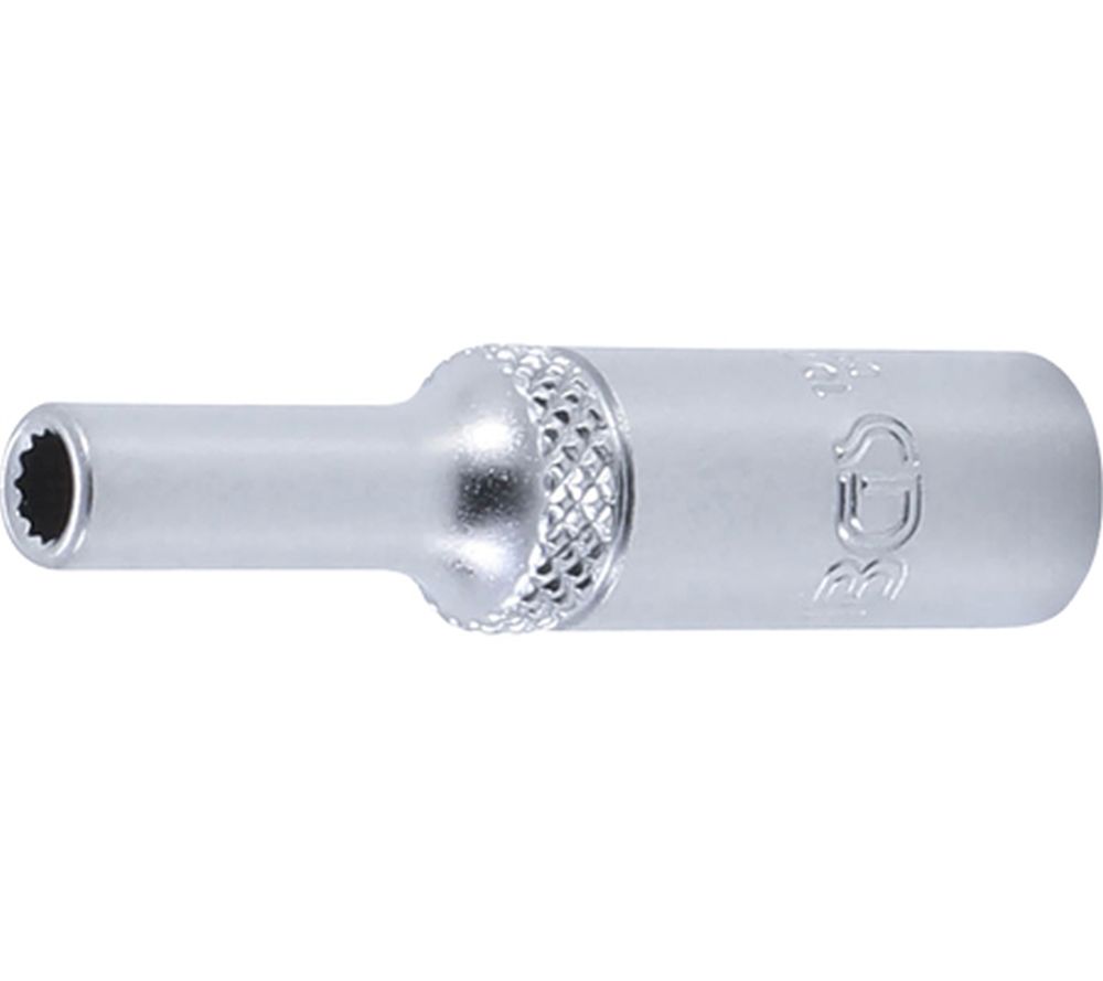 BGS Steckschlüssel-Einsatz Zwölfkant, tief | Antrieb Innenvierkant 6,3 mm (1/4") | SW 4 mm