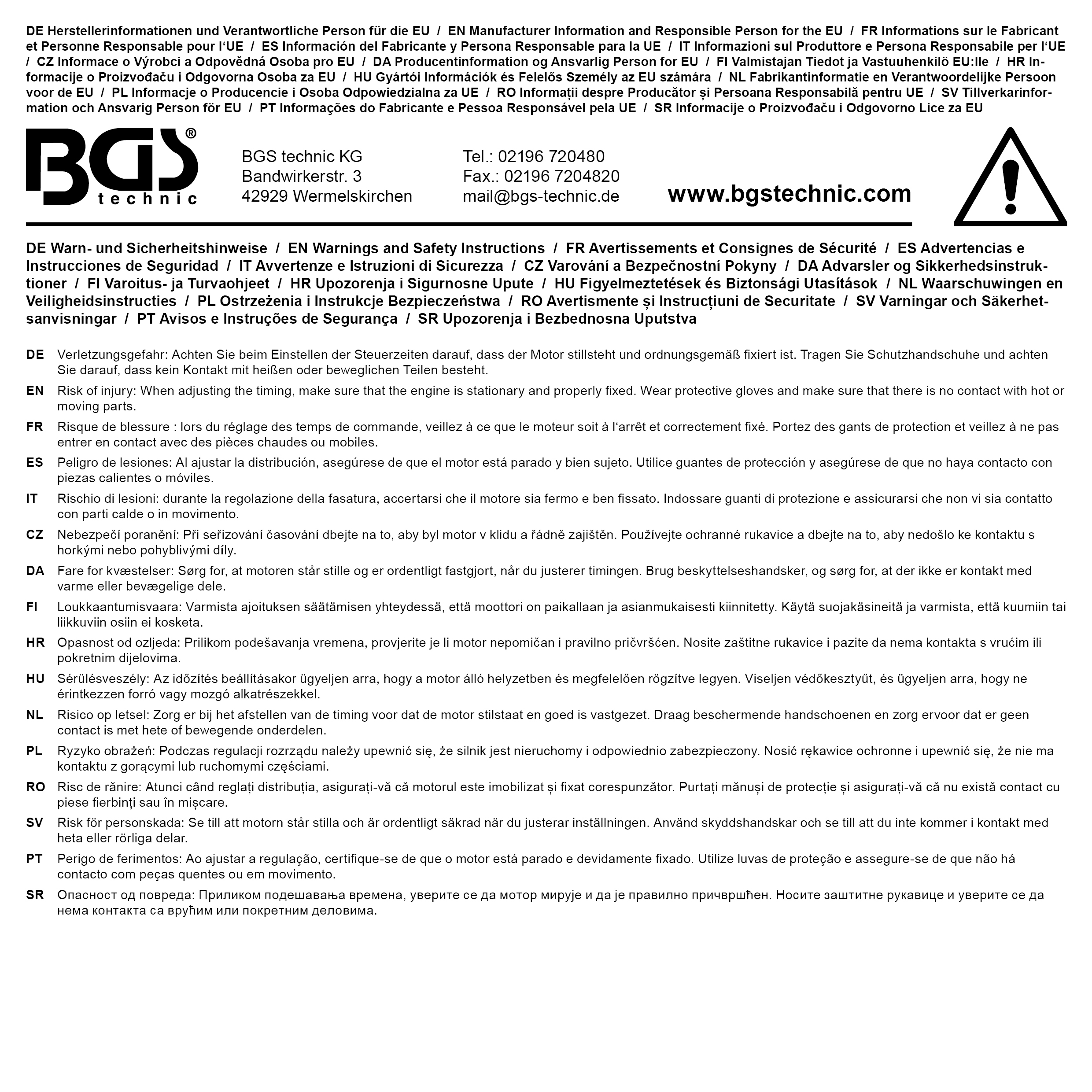 BGS Kurbelwellen-Arretierdorn | für Ford, PSA | für Art. 8156