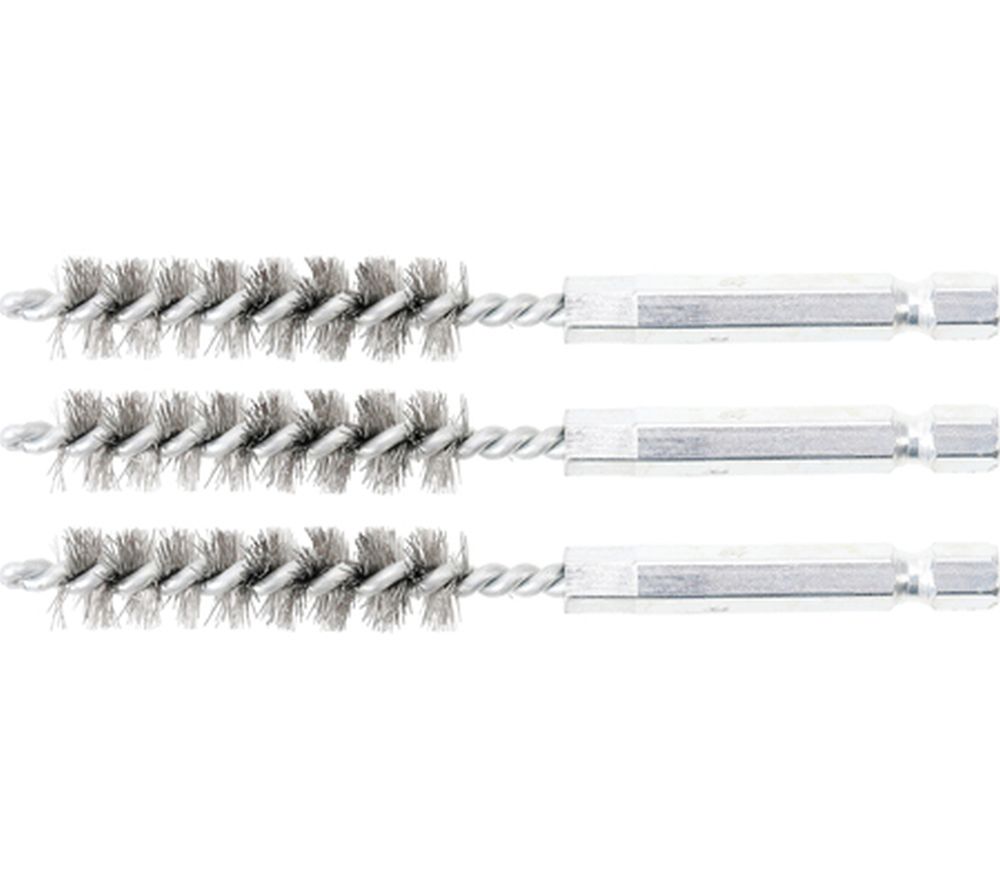 BGS Stahlbürste | 11 mm | Antrieb Außensechskant 6,3 mm (1/4") | 3-tlg.