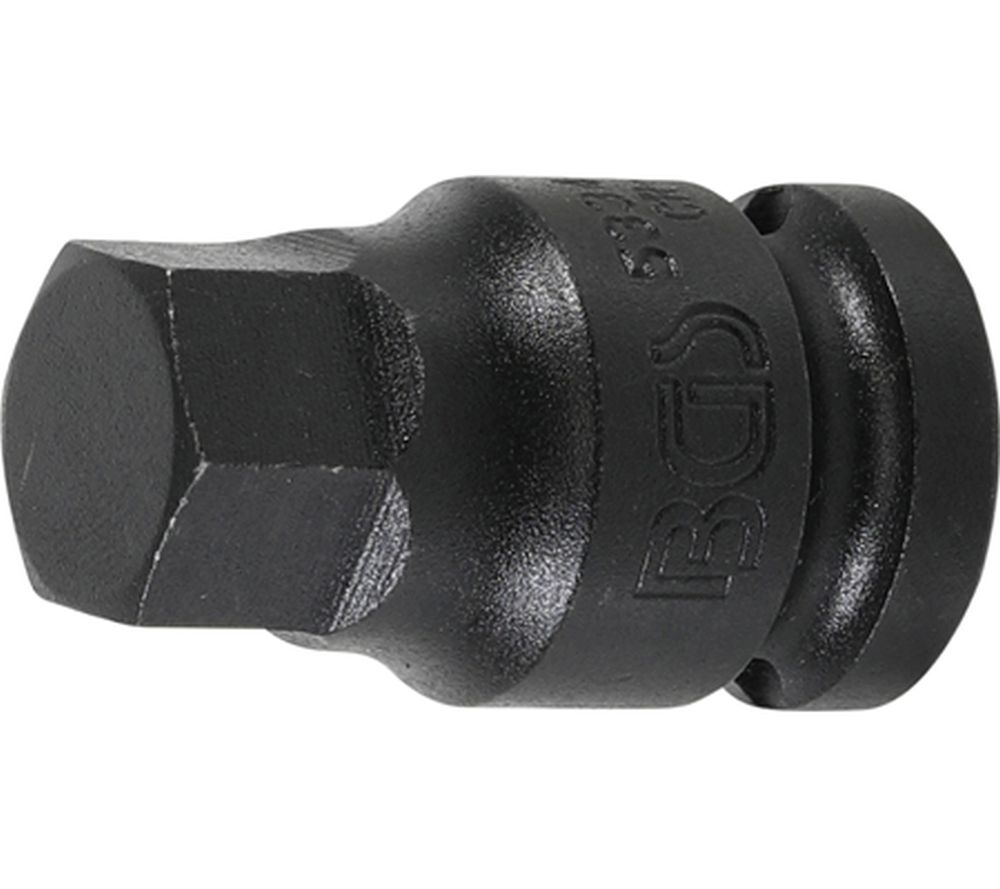 BGS Kraft-Bit-Einsatz | Länge 42 mm | Antrieb Innenvierkant 12,5 mm (1/2") | Innensechskant 17 mm