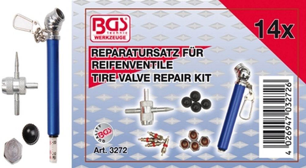 BGS Reparatursatz für Reifenventile | 14-tlg.