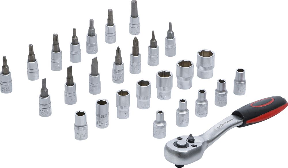 BGS Diy Steckschlüssel-Satz | Antrieb 6,3 mm (1/4") | SW 4 - 13 mm | 27-tlg.