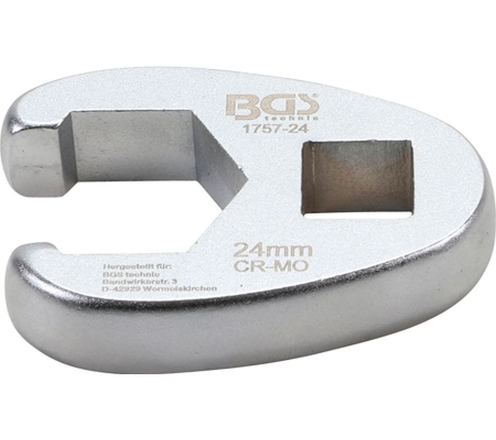 BGS Hahnenfußschlüssel | Antrieb Innenvierkant 12,5 mm (1/2") | SW 24 mm