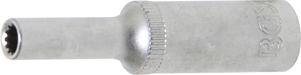 BGS Steckschlüssel-Einsatz Gear Lock, tief | Antrieb Innenvierkant 6,3 mm (1/4") | SW 4 mm
