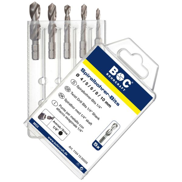 MG5-Bit Spibo-Bit,1/4" Schaft // 4-5-6-8-10/5-tlg.