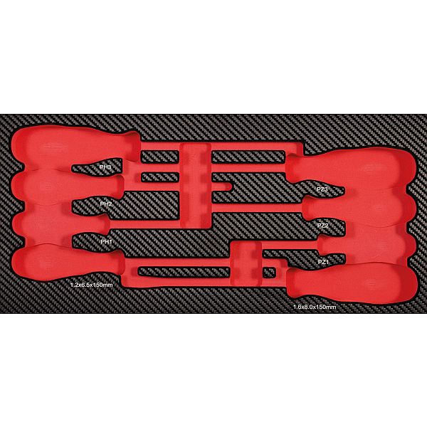 Einlage leer für 8 Schraubendreher