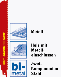 Säbelsägeblätter Metall - Abbruch/universal - 210 mm 8 - 10 Vario 5er Box