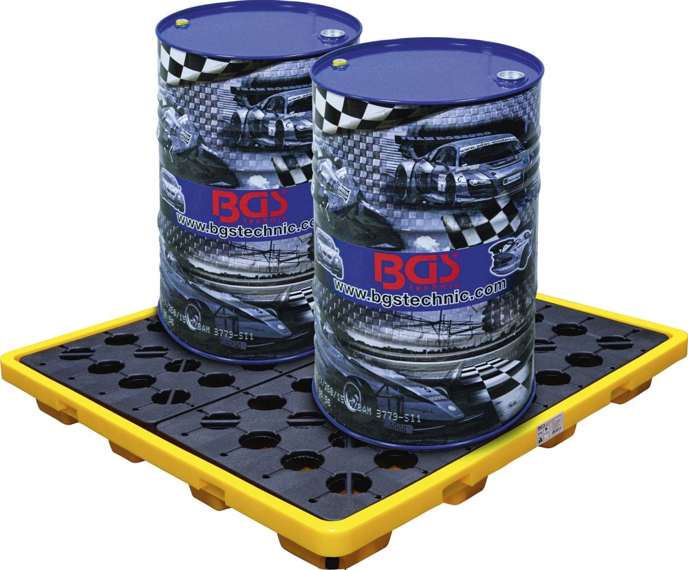 BGS Öl-Auffangwanne | mit Gitterrost | für 4 x 200 l Fässer