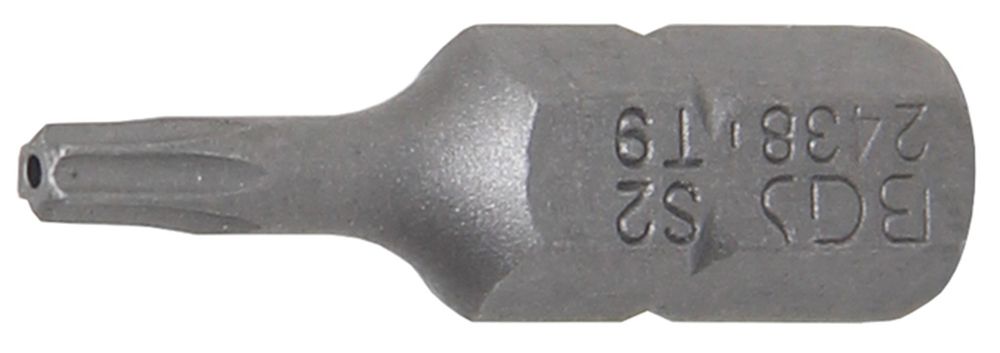 BGS Bit | Antrieb Außensechskant 6,3 mm (1/4") | T-Profil (für Torx) mit Bohrung T9