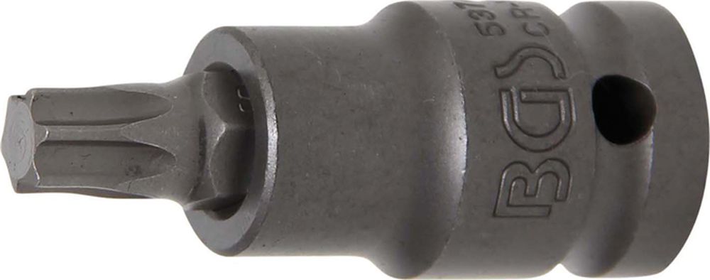 BGS Kraft-Bit-Einsatz | Länge 55 mm | Antrieb Innenvierkant 12,5 mm (1/2") | T-Profil (für Torx) T5