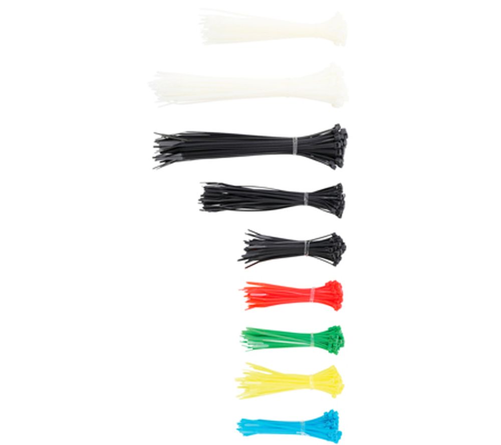 Kabelbinder-Sortiment - farbig - 100 - 150 - 200 mm - 450-tlg.
