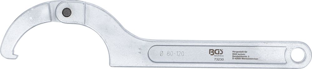 BGS Gelenk-Hakenschlüssel mit Nase | 80 - 120 mm