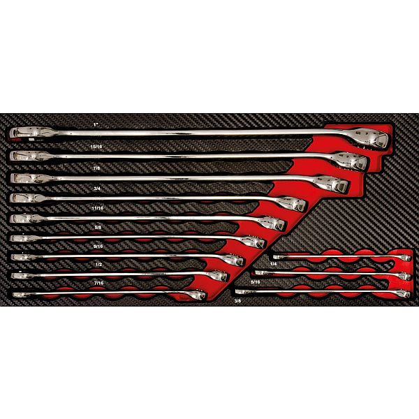 Gabelringschlüssel Einlage 12tlg zöllige Schlüssel