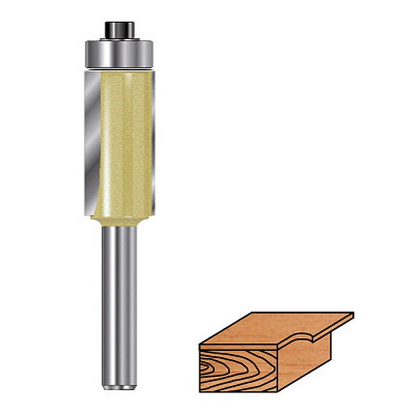 Kantenfraeser mit Kugellager D 12,7 mm, L 58 mm, L2 26 mm