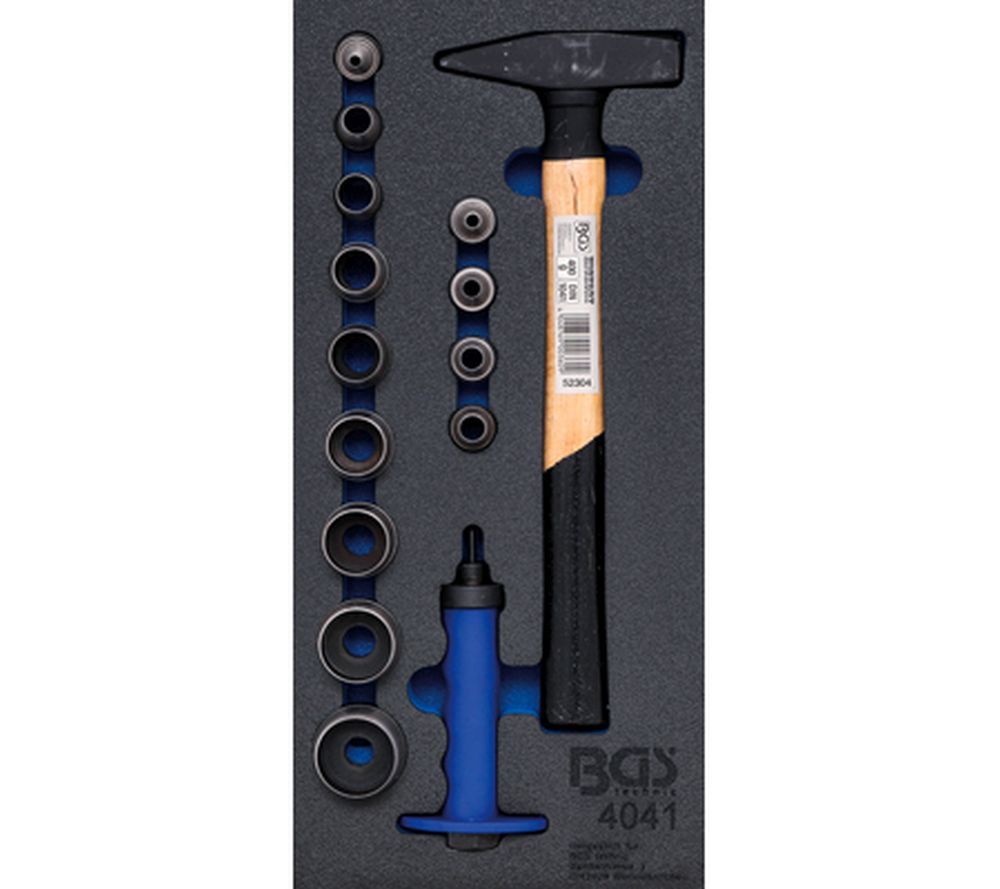 BGS Werkstattwageneinlage 1/3: Locheisen-Satz, Hammer | 15-tlg.