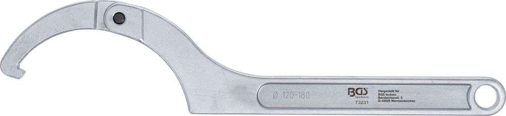BGS Gelenk-Hakenschlüssel mit Nase | 120 - 180 mm