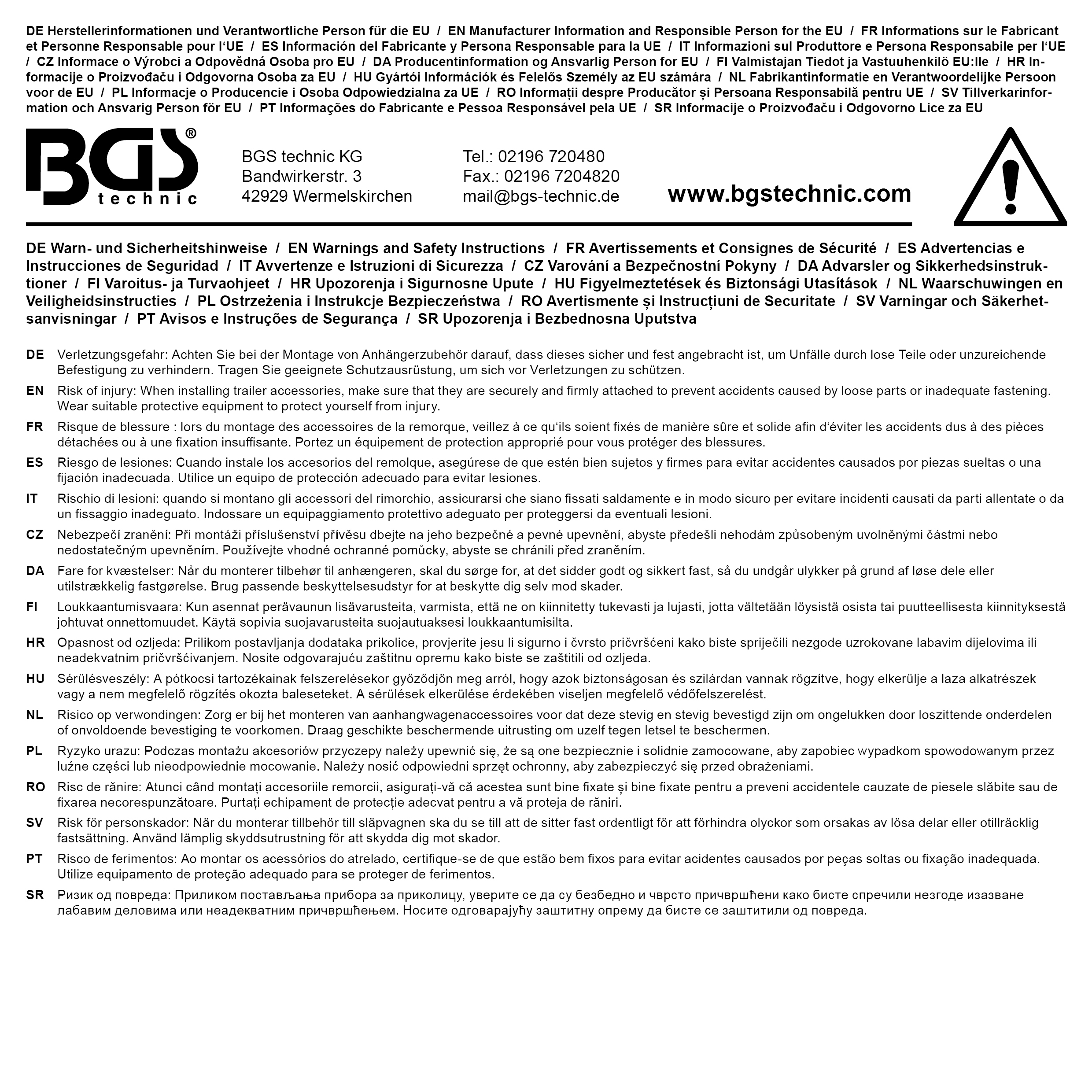 BGS Diy Anhänger-Diebstahlschutz