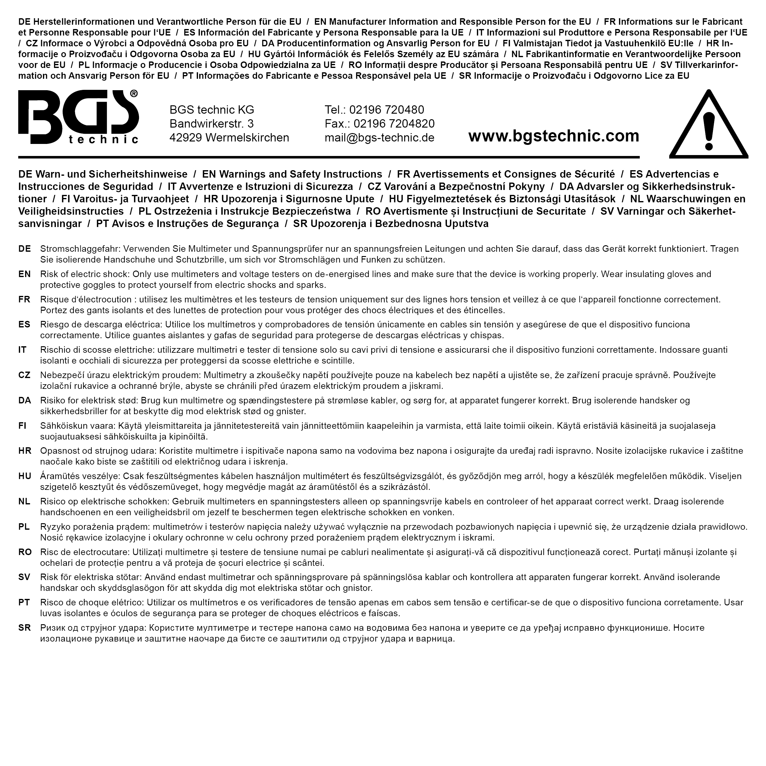 BGS Spannungsprüfer