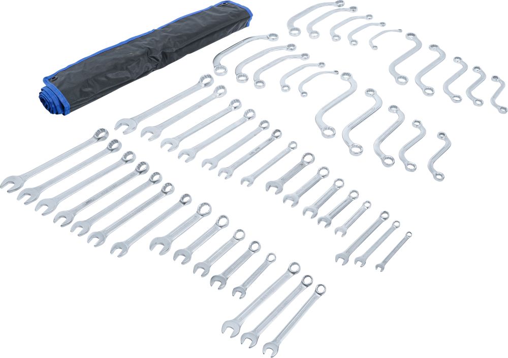 BGS Maul-/Ringschlüsselsortiment | Zollgrößen / metrisch | 50-tlg.
