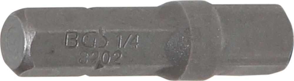 BGS Bit-Knarren-Adapter | Außensechskant 6,3 mm (1/4") - Außenvierkant 6,3 mm (1/4") | 30 mm
