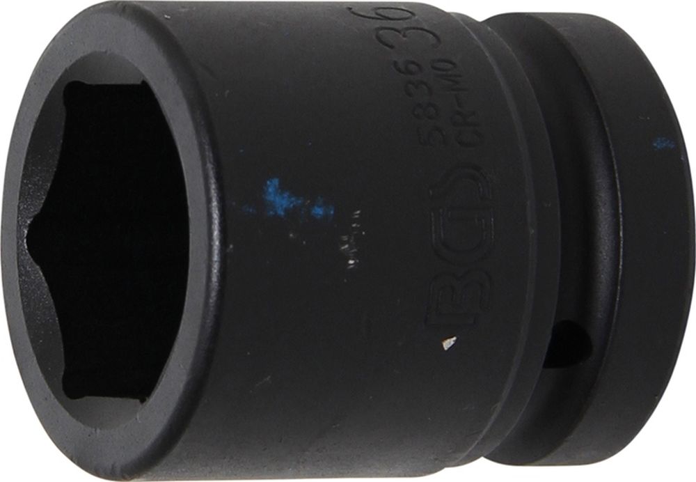 BGS Kraft-Steckschlüssel-Einsatz Sechskant | Antrieb Innenvierkant 25 mm (1") | SW 36 mm