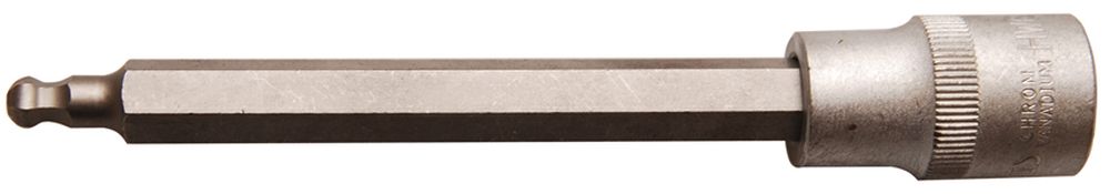 BGS Bit-Einsatz | Länge 140 mm | Antrieb Innenvierkant 12,5 mm (1/2") | Innensechskant mit Kugelkop